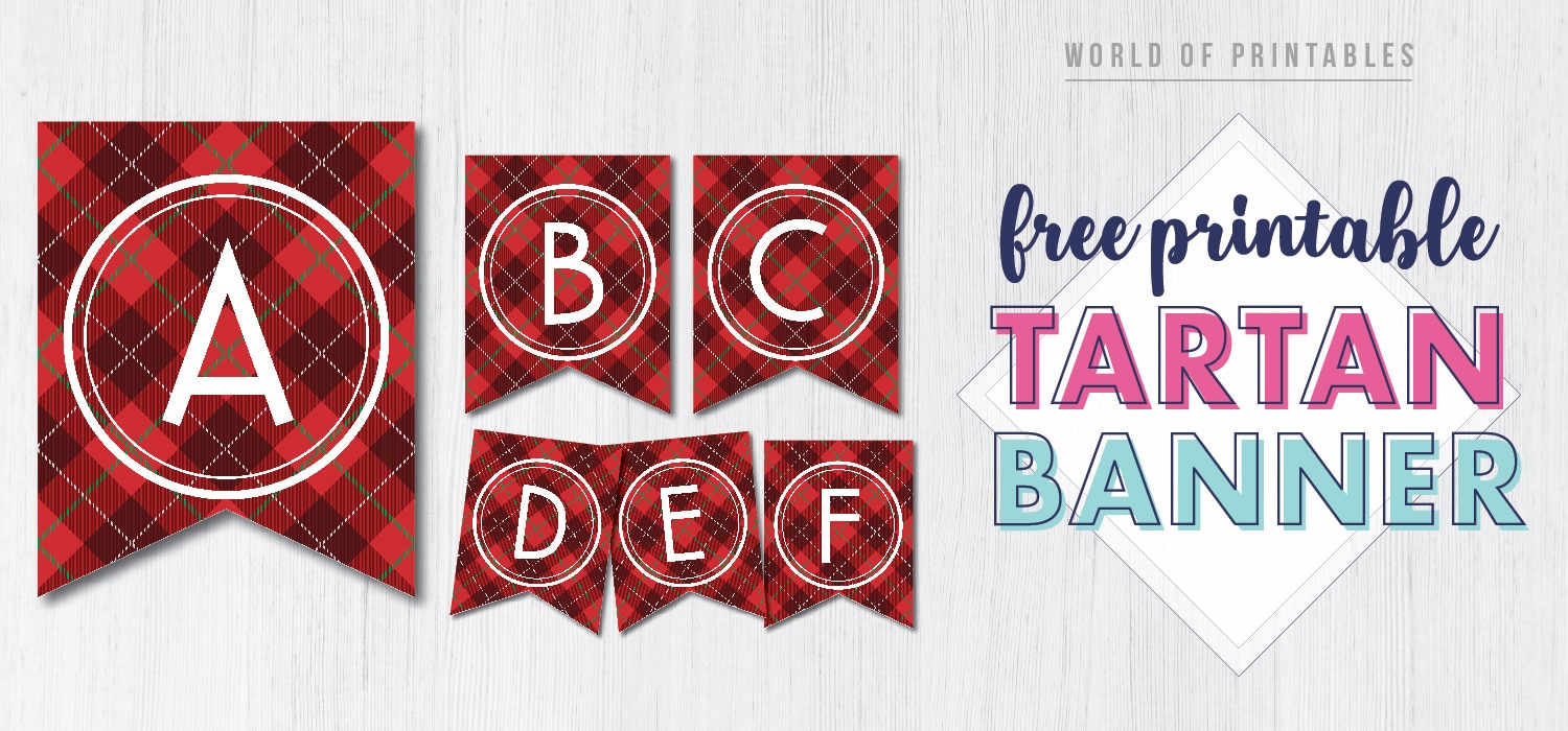 Free Printable Tartan Banner Letters - World of Printables