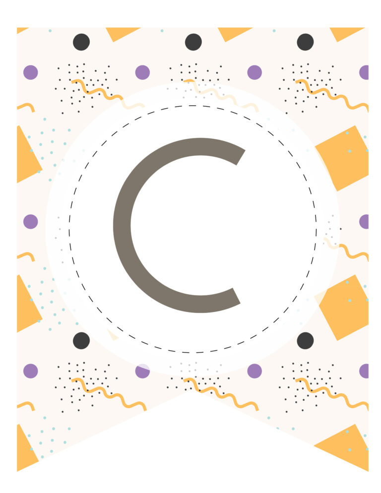 Free Printable Fun Abstract Banner Letters - World of Printables