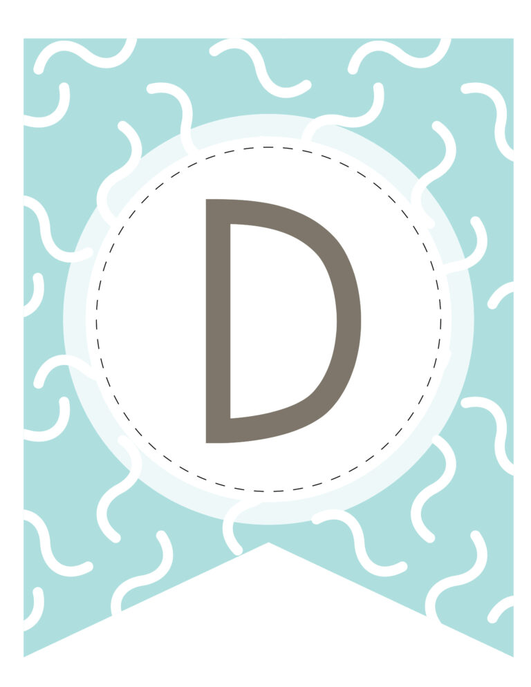 Free Printable Fun Abstract Banner Letters - World of Printables