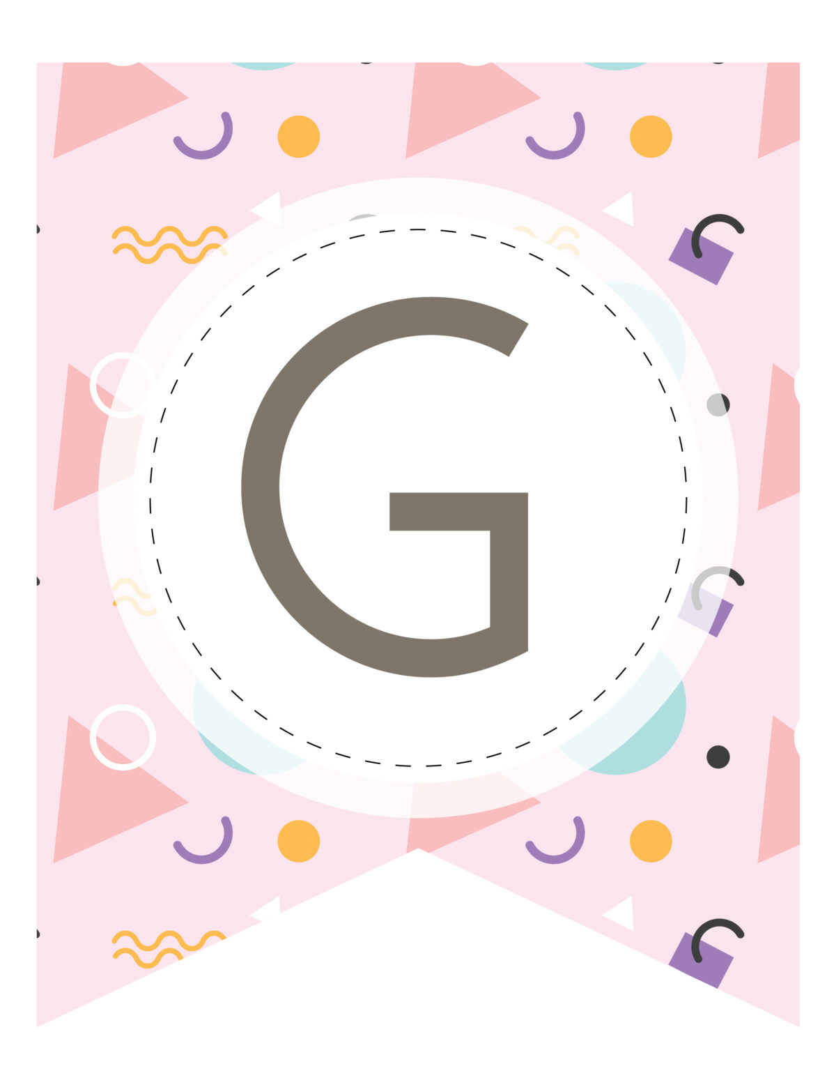 Free Printable Fun Abstract Banner Letters - World of Printables
