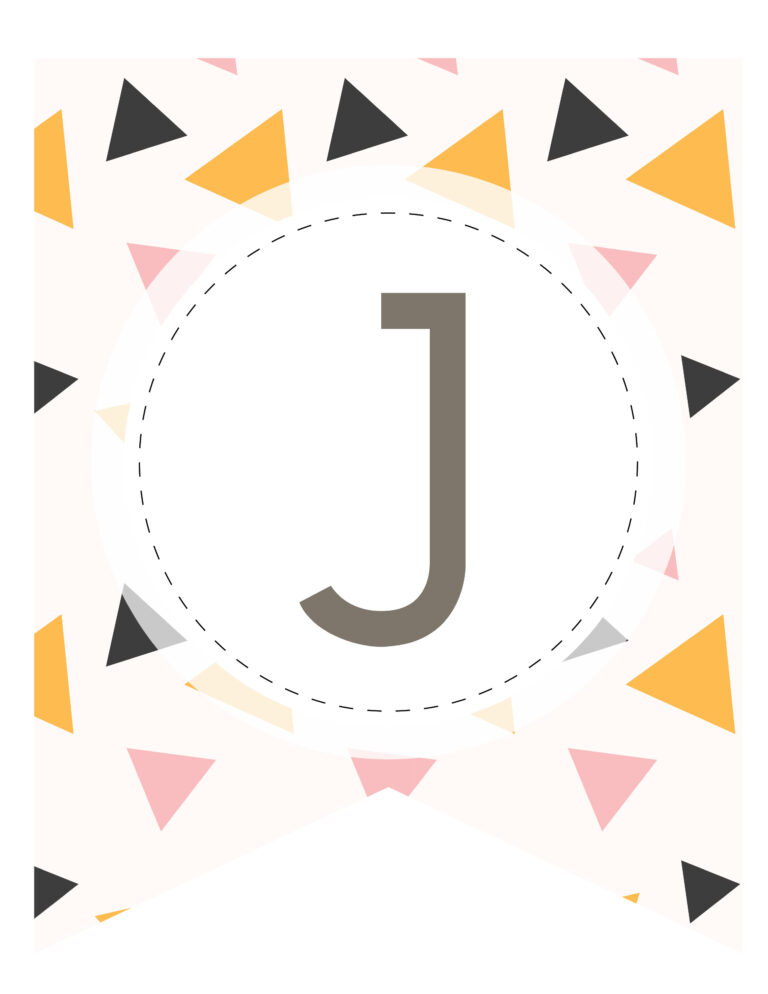 Free Printable Fun Abstract Banner Letters - World of Printables