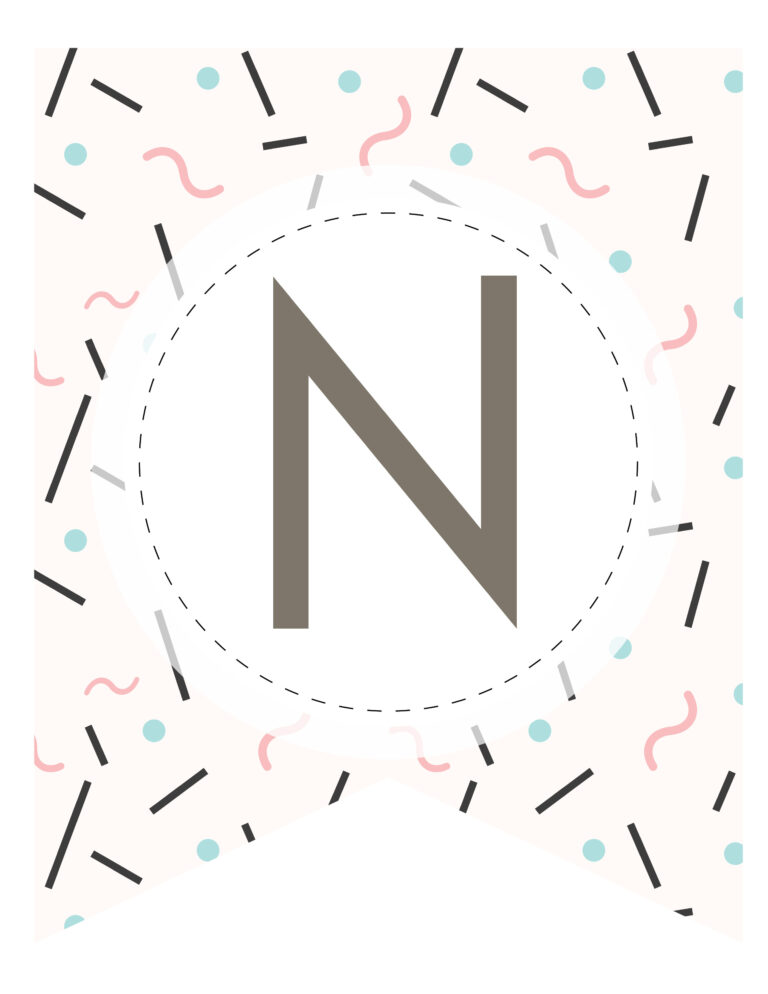 Free Printable Fun Abstract Banner Letters - World of Printables