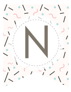 Free Printable Fun Abstract Banner Letters - World of Printables