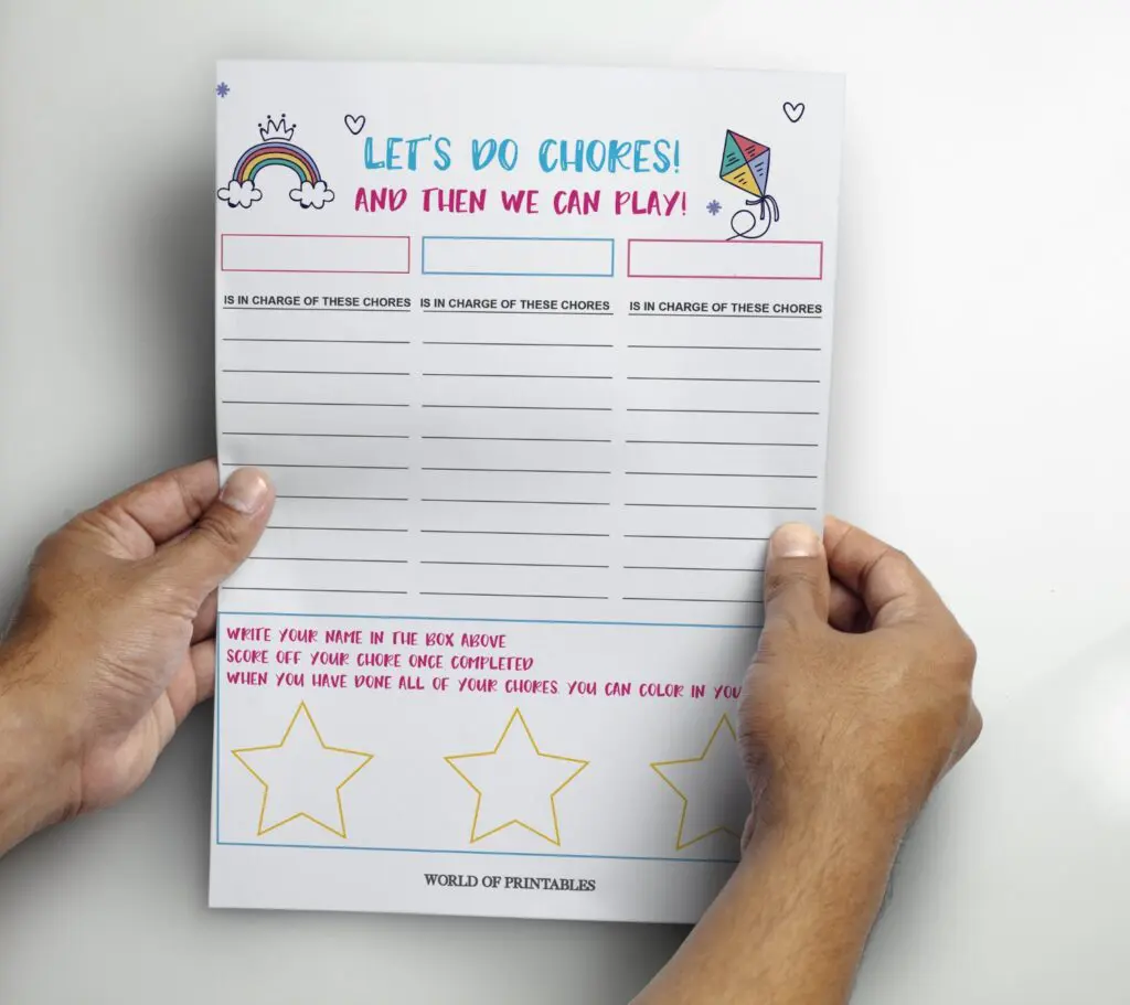 Giant Stars Kids Chore Chart