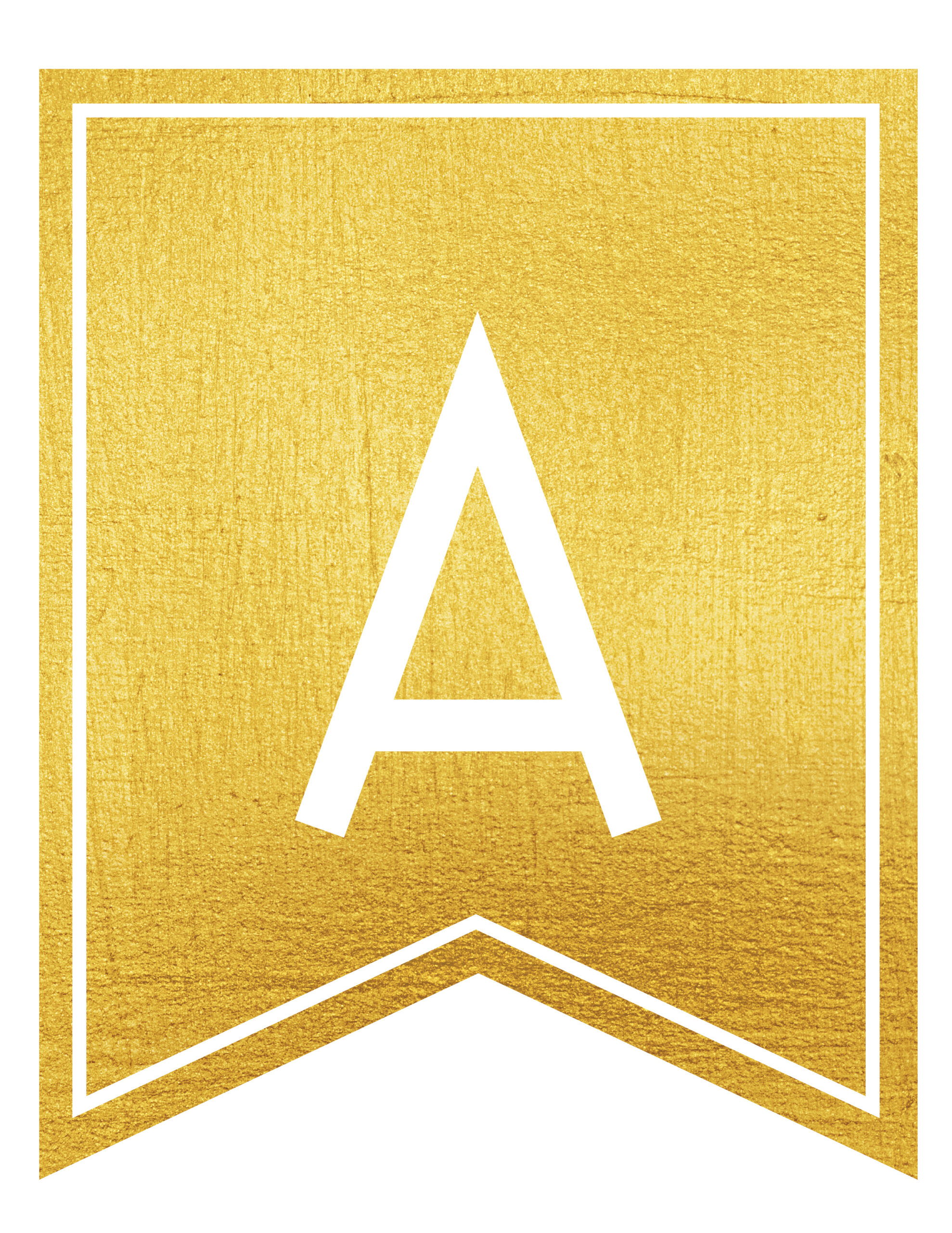 Free Printable Gold Banner Letters World of Printables