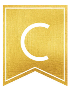 Free Printable Gold Banner Letters - World of Printables