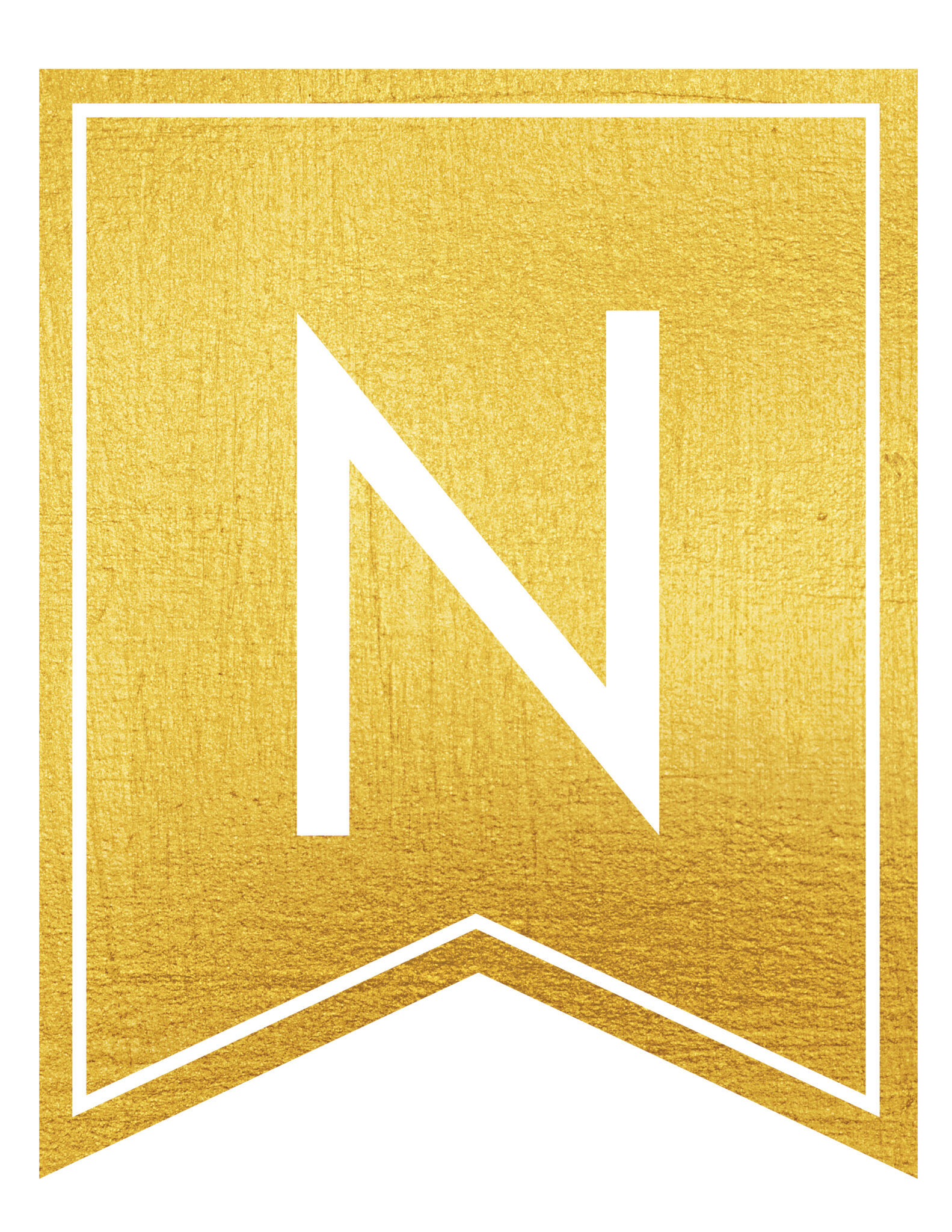Free Printable Gold Banner Letters - World of Printables