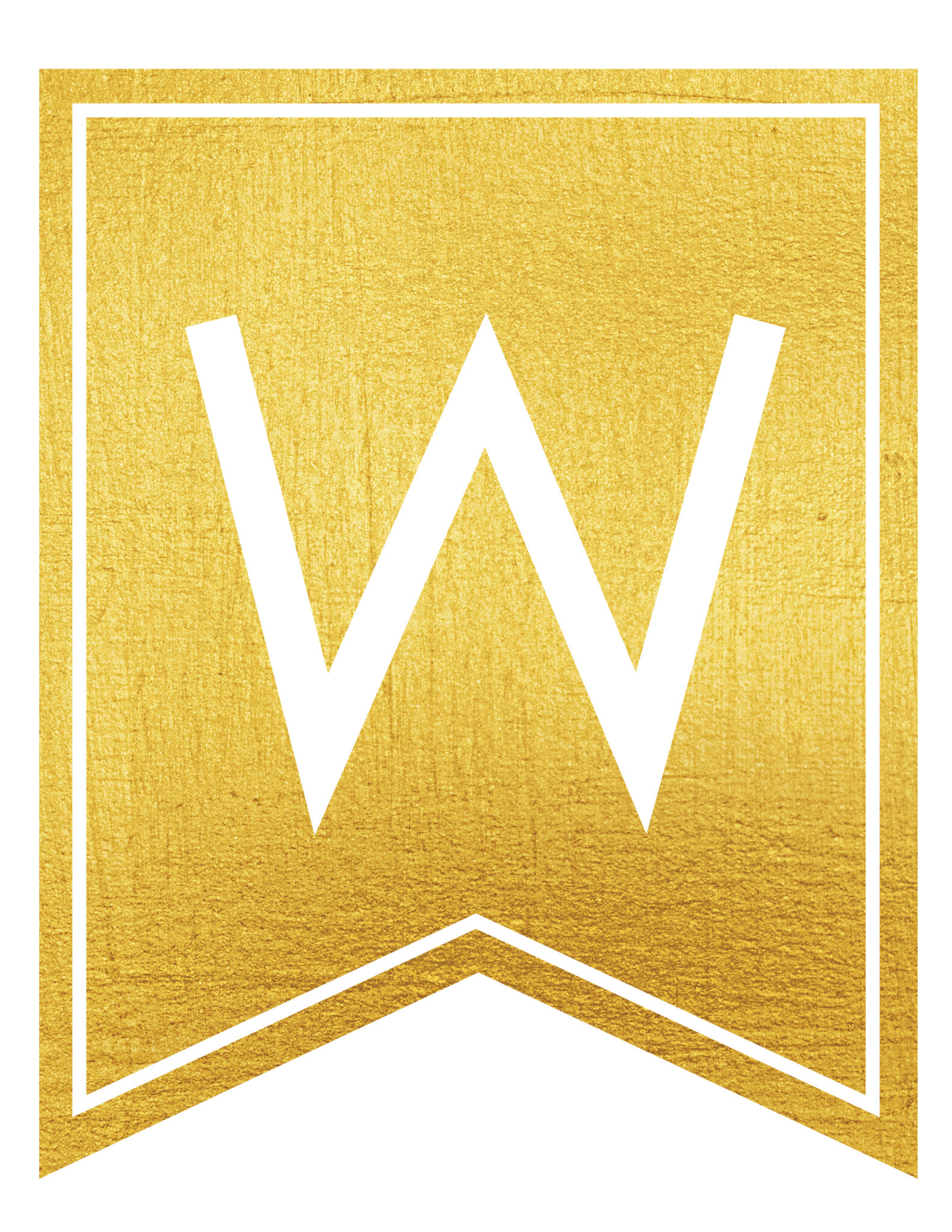 free printable gold banner letters world of printables