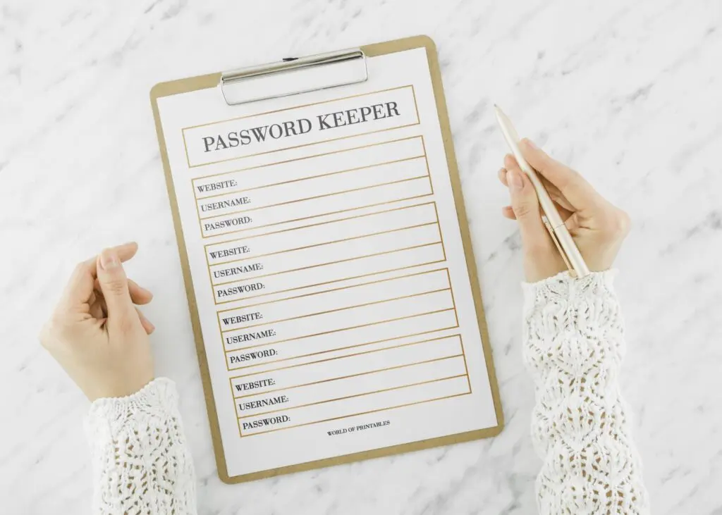 Gold Frame Password Keeper