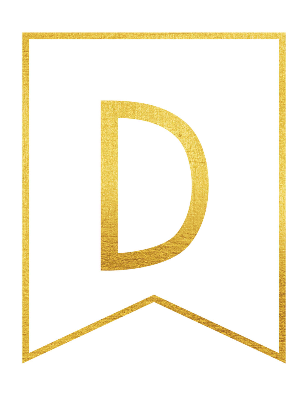 free printable gold framed banner letters world of printables