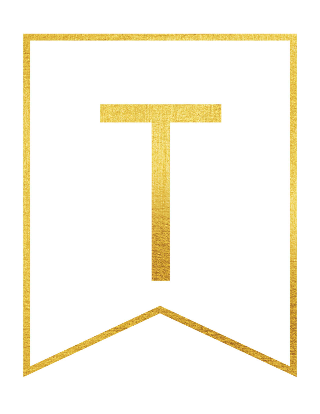 Free Printable Gold Framed Banner Letters - World of Printables