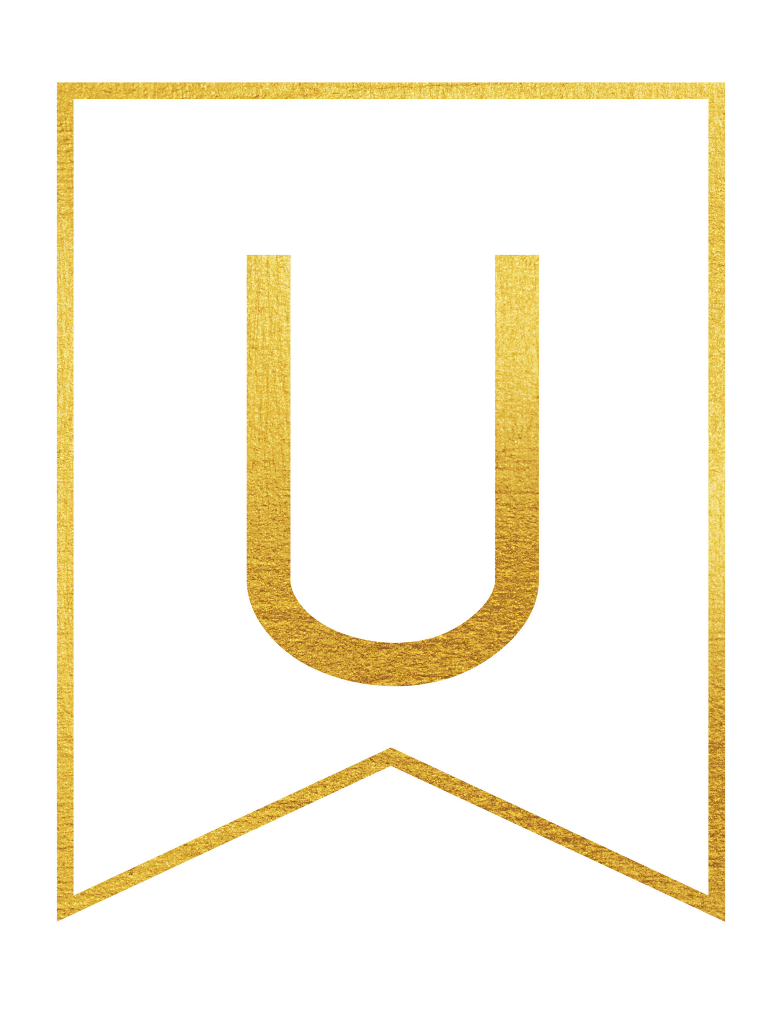 Free Printable Gold Framed Banner Letters World of Printables