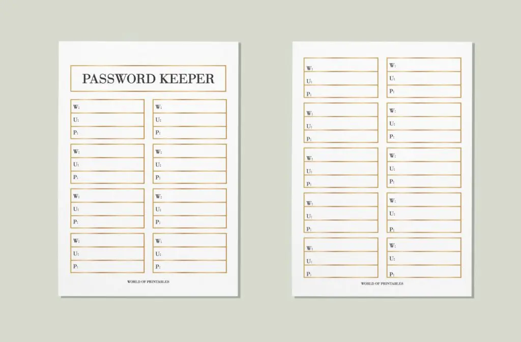 Gold Password Keeper Mockup