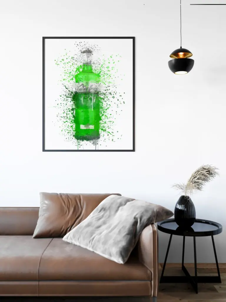 Green Gin Splash Wall Art