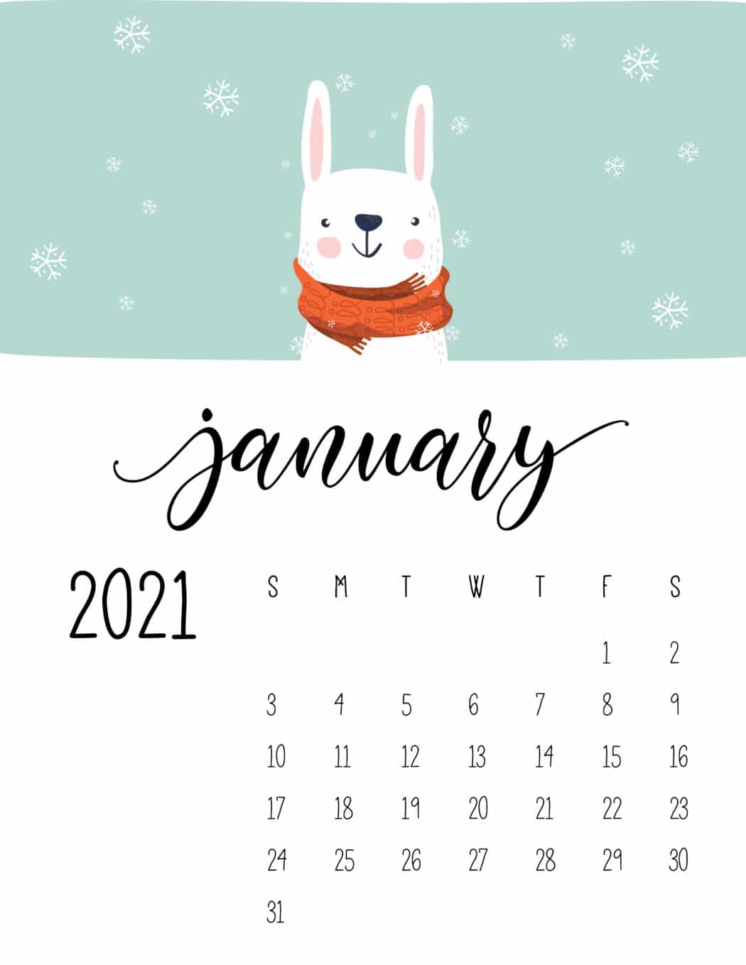 Calendar January 2021 - 68 Printable Calendars to Choose From