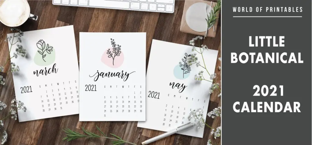 Little botanical 2021 calendar