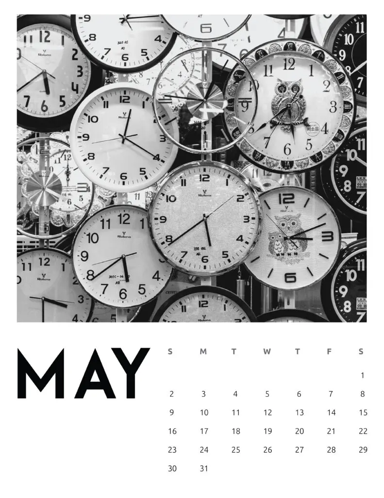May 2021 Calendar Abstract Photography