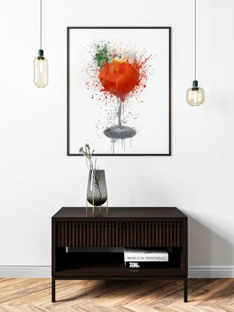 Cocktail Abstract Splatter Printable Wall Art