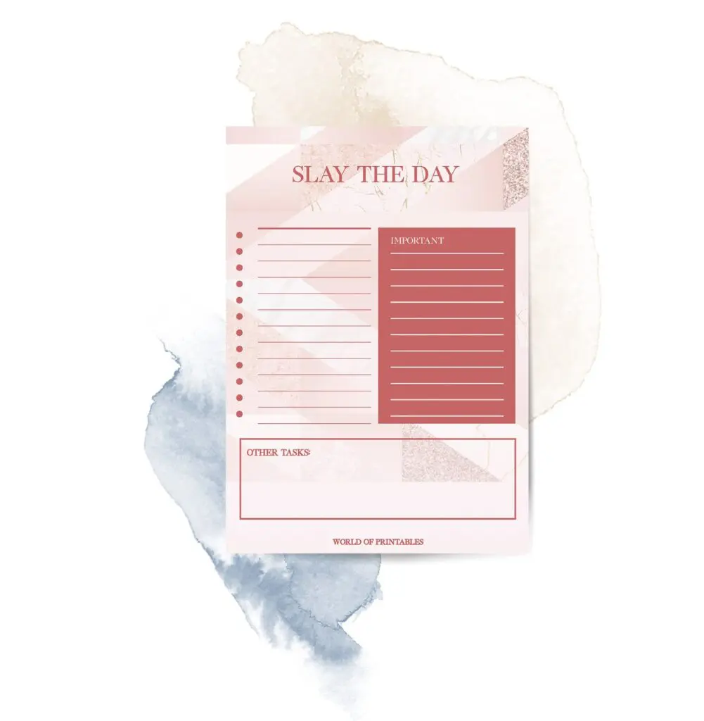 Slay The Day To Do List