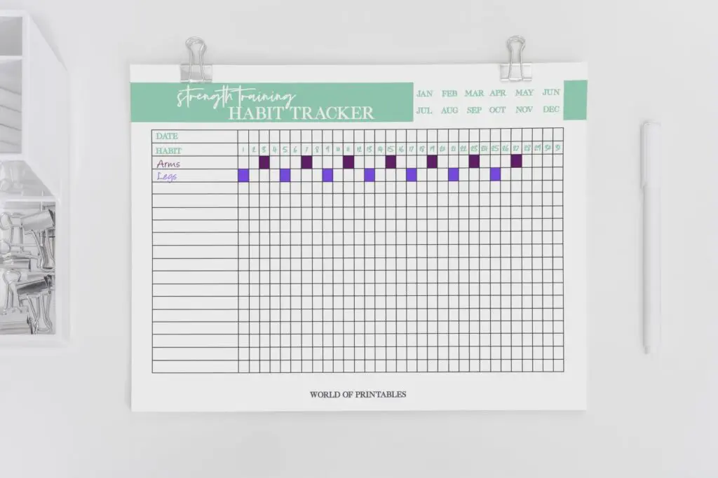 Strength Training Habit Tracker