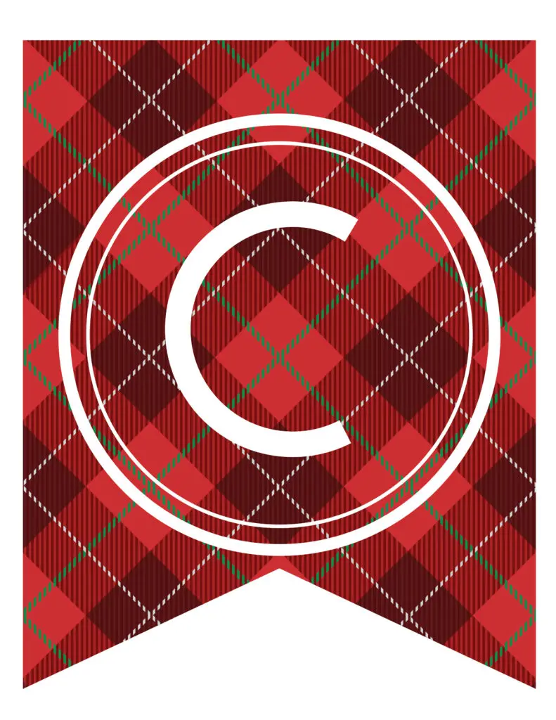 Free Printable tartan banner letters. These tartan free printable letters for banners are a great DIY to customize a banner for a new year party or birthday party.
