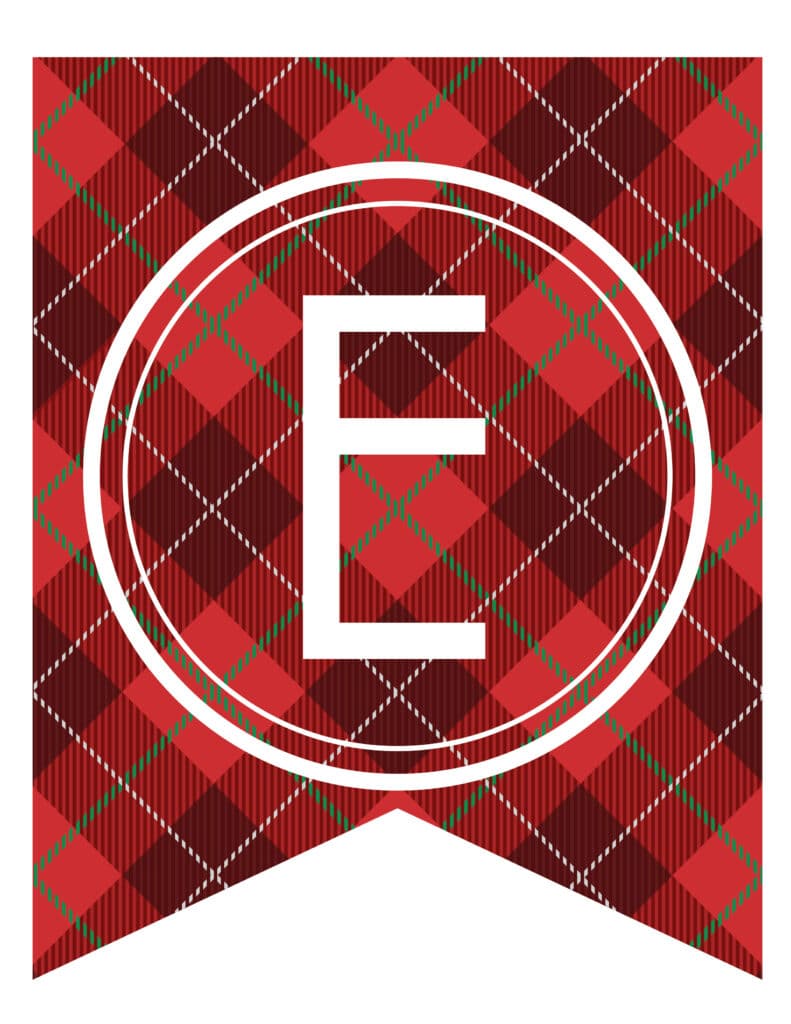 Free Printable tartan banner letters. These tartan free printable letters for banners are a great DIY to customize a banner for a new year party or birthday party.