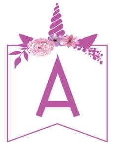 free printable unicorn banner letters world of printables