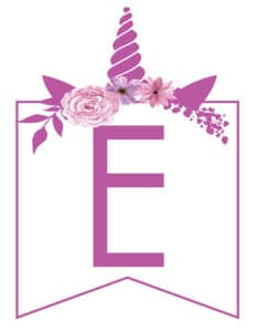 free printable unicorn banner letters world of printables