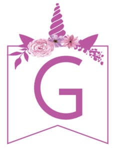 free printable unicorn banner letters world of printables