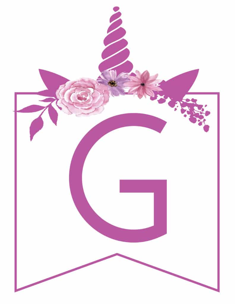 free printable unicorn banner letters world of printables
