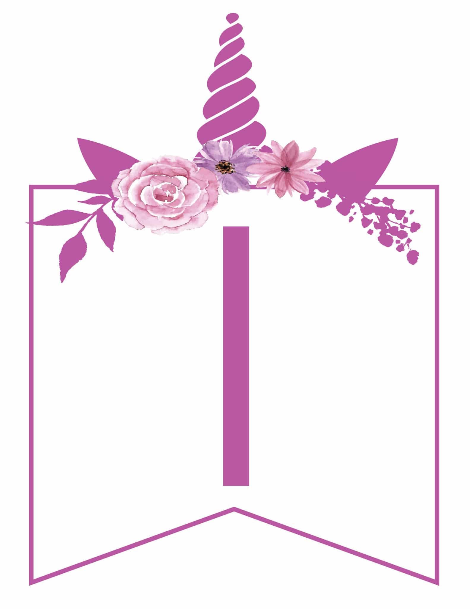 free printable unicorn banner letters world of printables