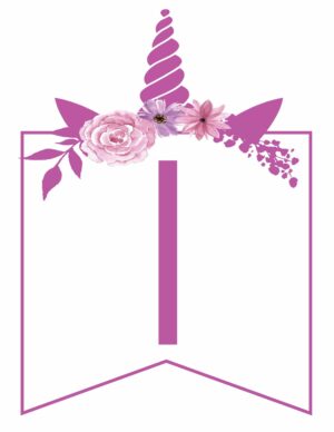 free printable unicorn banner letters world of printables