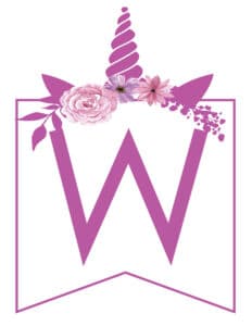 free printable unicorn banner letters world of printables