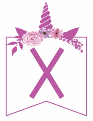 free printable unicorn banner letters world of printables