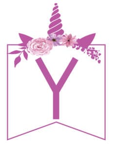 free printable unicorn banner letters world of printables