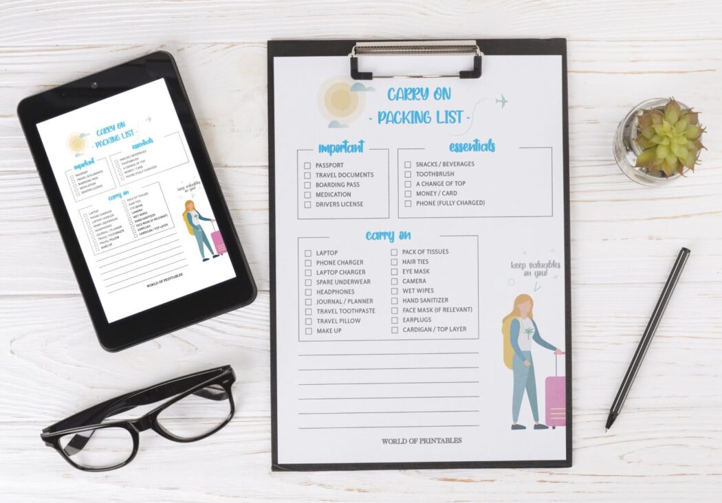 Free Printable Vacation Carry On Packing List - World of Printables