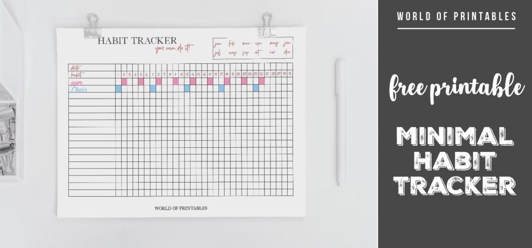 Free Printable Habit Tracker PDF - World of Printables