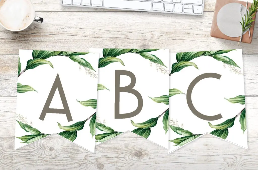 Free Printable Botanical Wrapped Banner