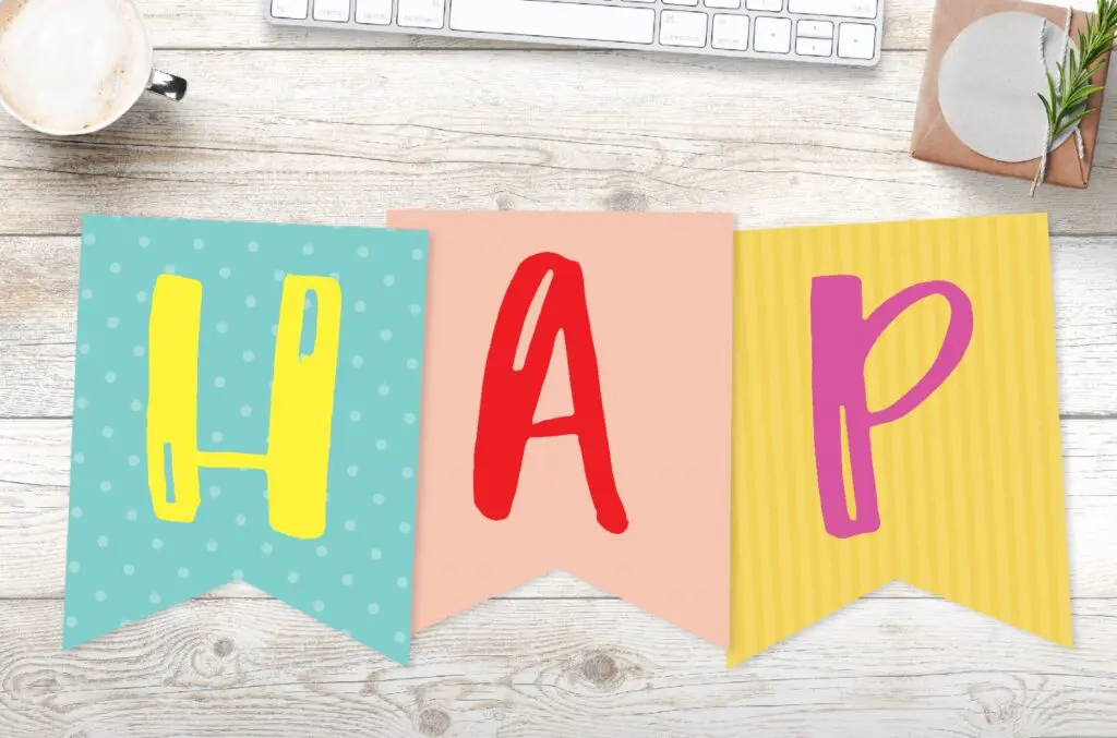 Free happy birthday banner printable. This printable banner is ideal for a birthday party.