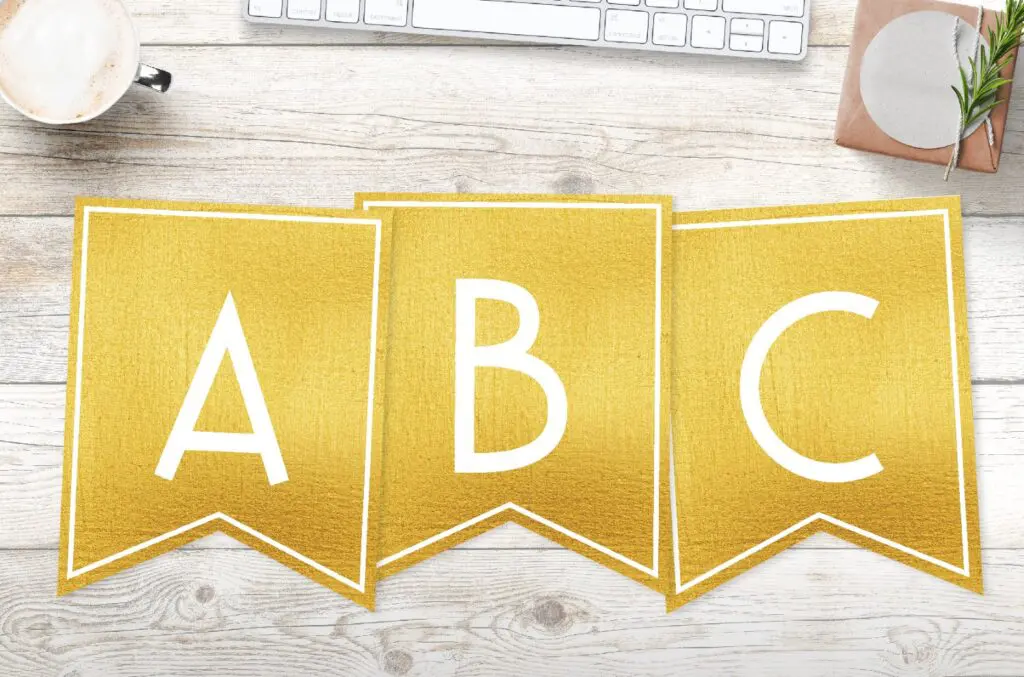 Gold Free Printable Banner Letters - Paper Trail Design  Free printable  banner, Printable banner letters, Birthday banner free printable