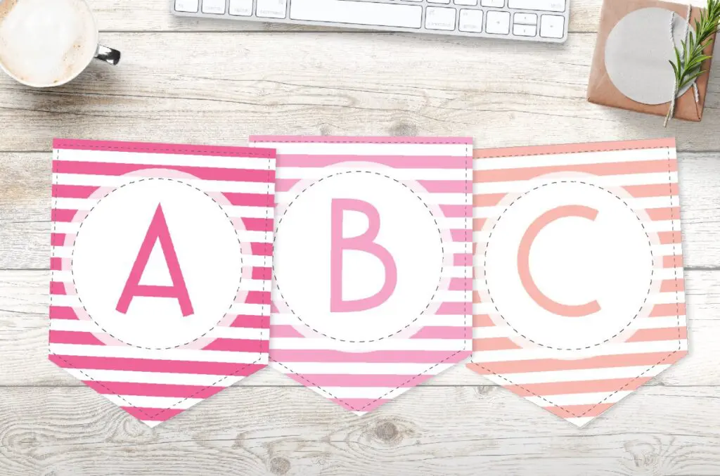 Free printable banner templates with colorful stripes