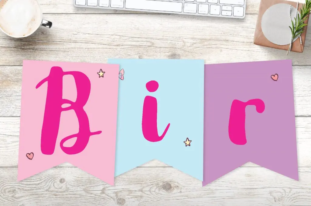 Free Printable Birthday Girl Banner. Celebrate a perfect girls birthday party with these DIY free printable banner pennant flags.