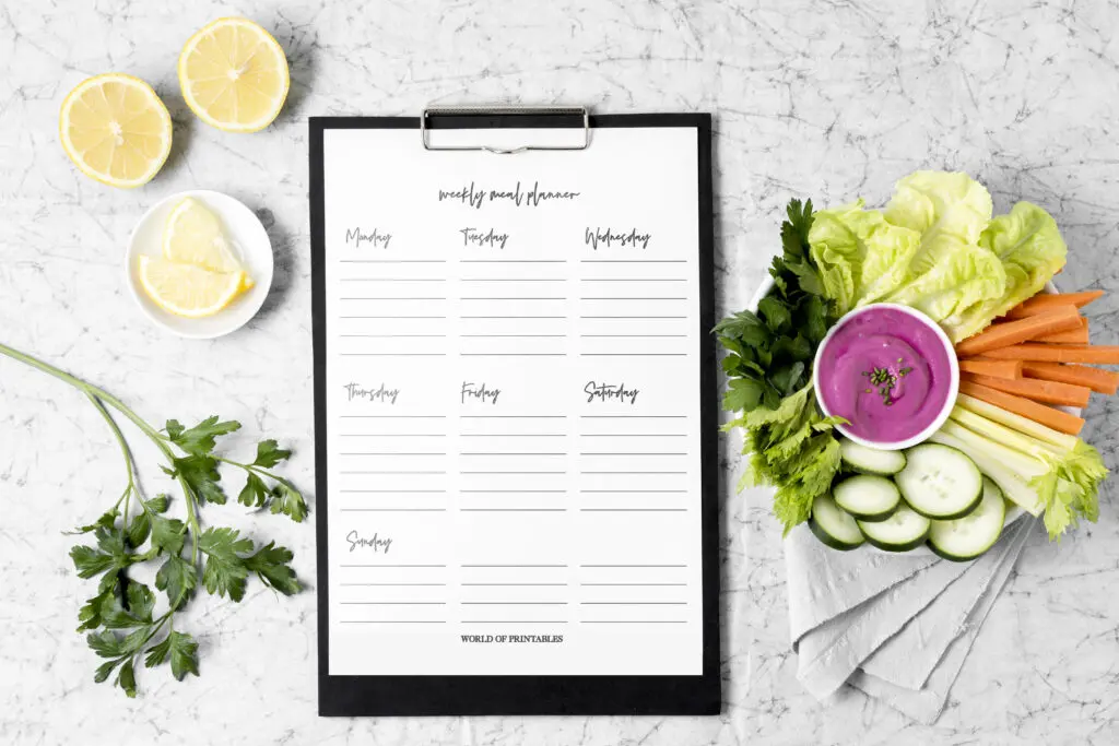 Free printable Minimalist Meal Planner