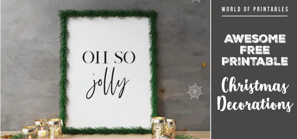 Awesome Free Printable Christmas Decorations To Bring Festive Cheer