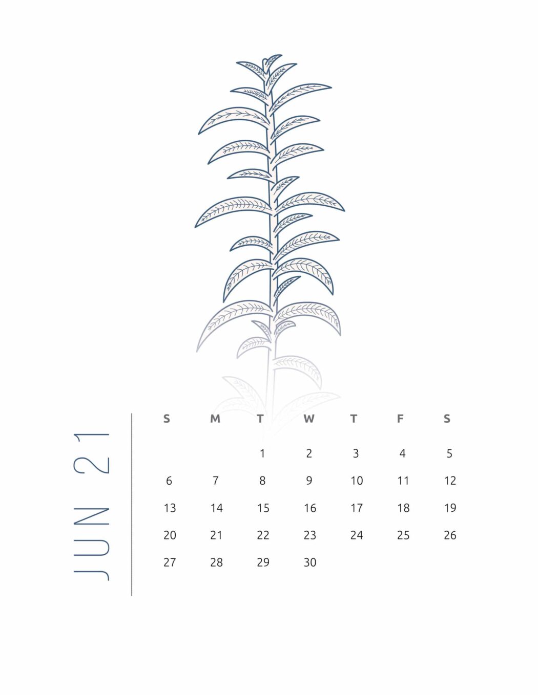 Floral Frame 2021 Calendar World of Printables