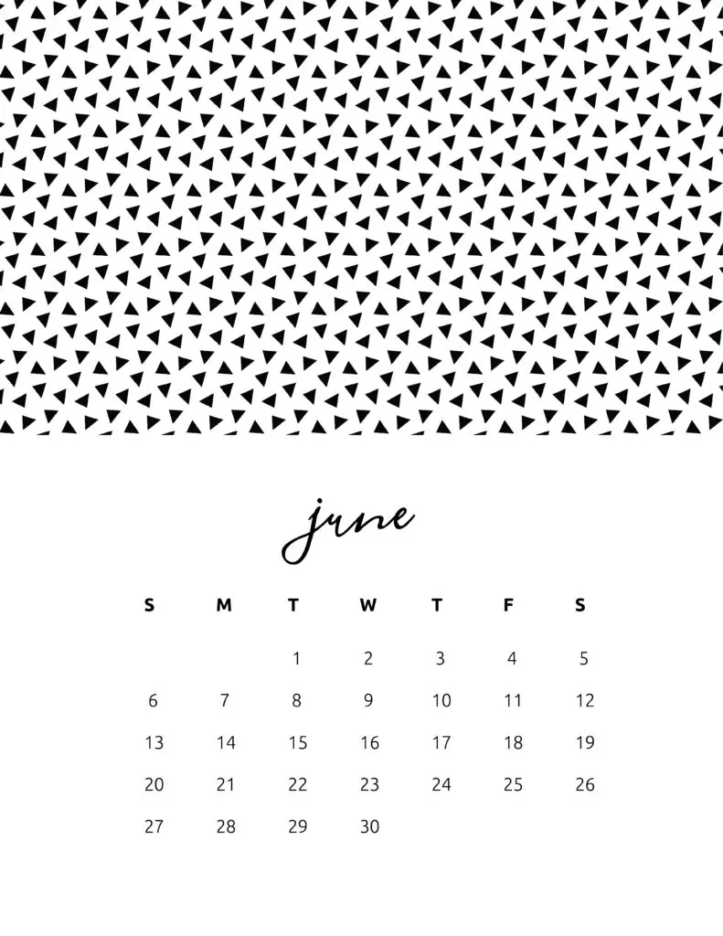 Free Printable June 2021 Calendar Patterns