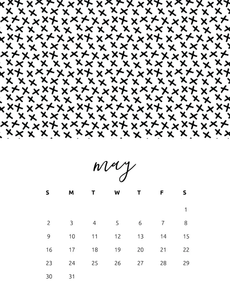 Free Printable May 2021 Calendar Patterns