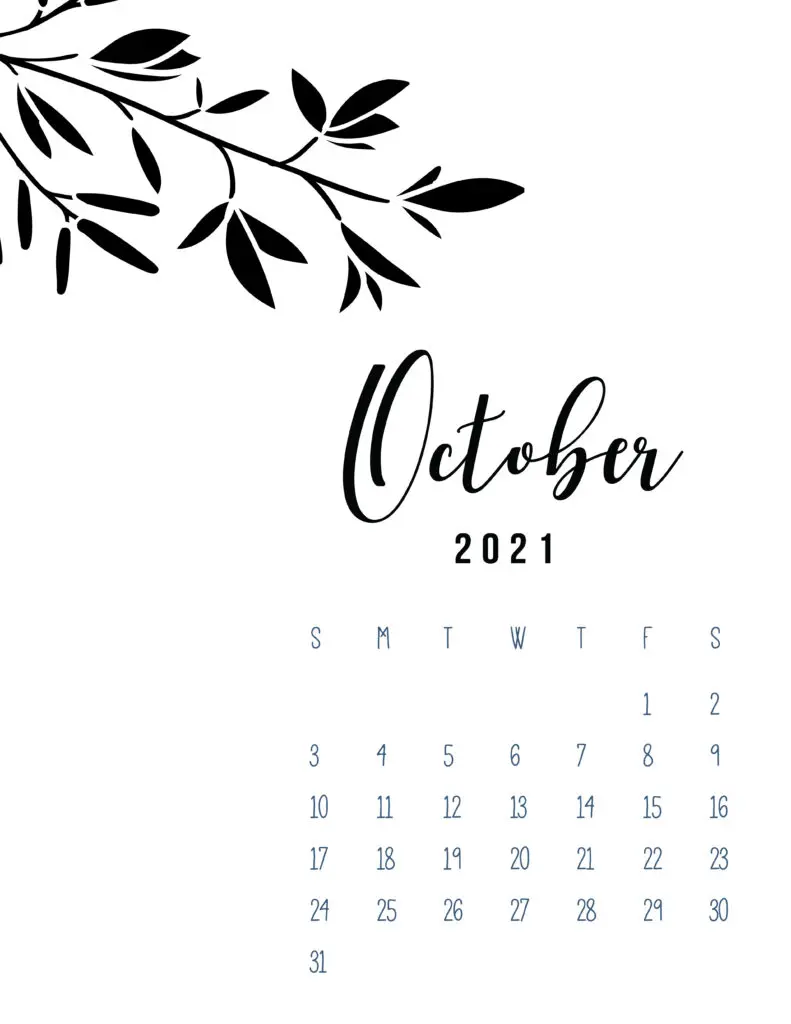 Free Printable September 2021 Calendar Botanical