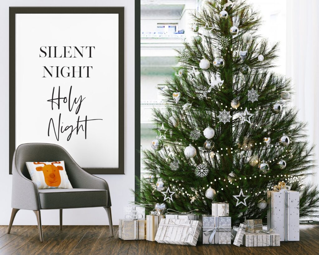 Free Silent Night Holy Night printable wall art