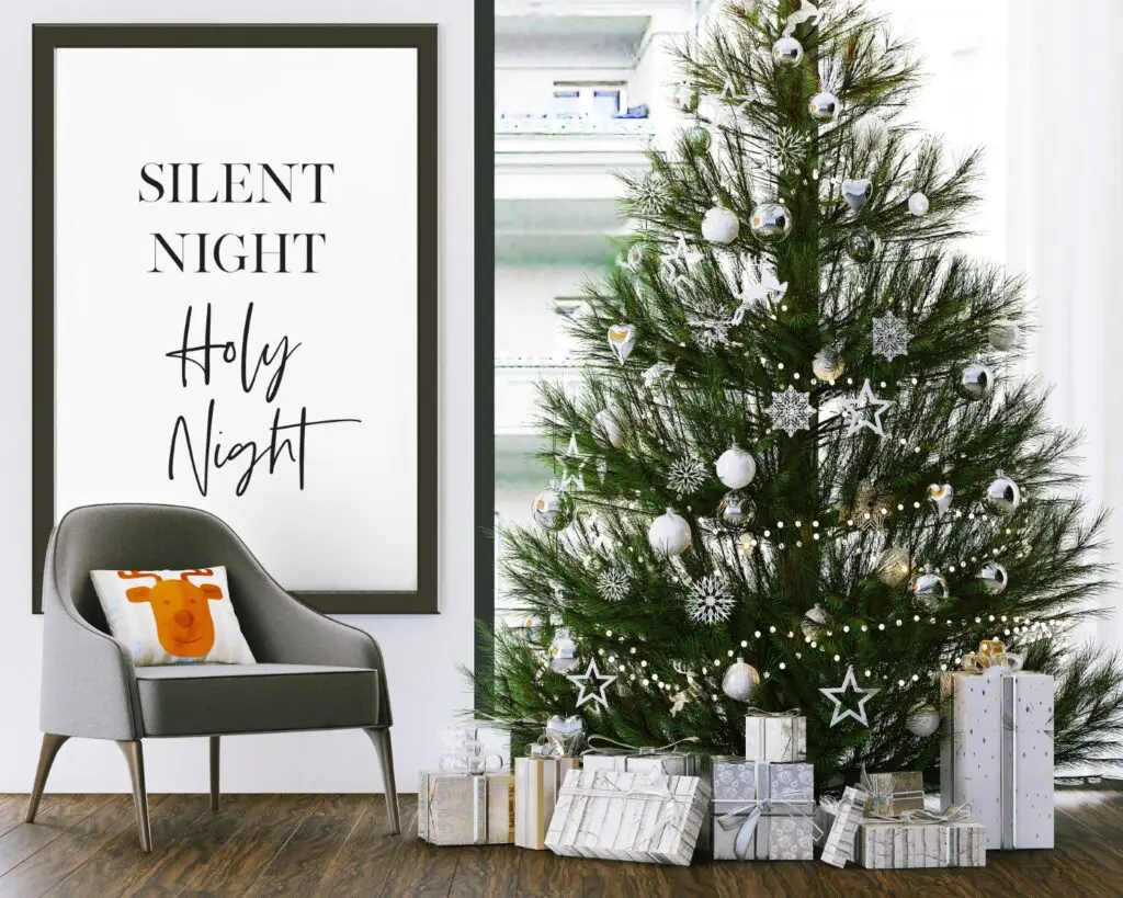 Free Silent Night Holy Night printable wall art